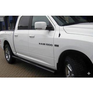 Seitliche Standardrohre Black (2 Stk., Edelstahl) Dodge RAM (DR/DH/D1/DC/DM) 2002–2009 Foto 1