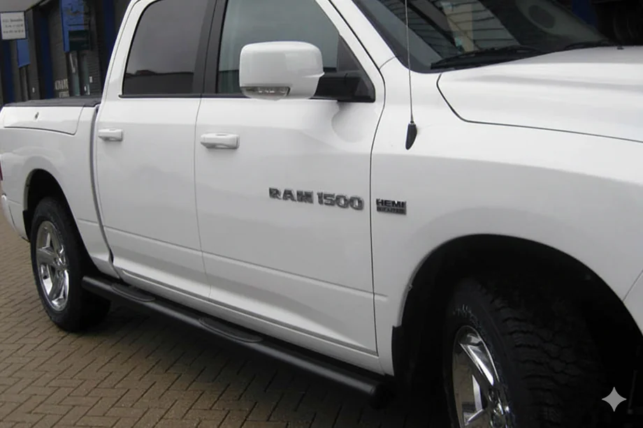 Dodge RAM (DR/DH/D1/DC/DM) 2002–2009 Seitliche Standardrohre Black (2 Stk., Edelstahl) Image