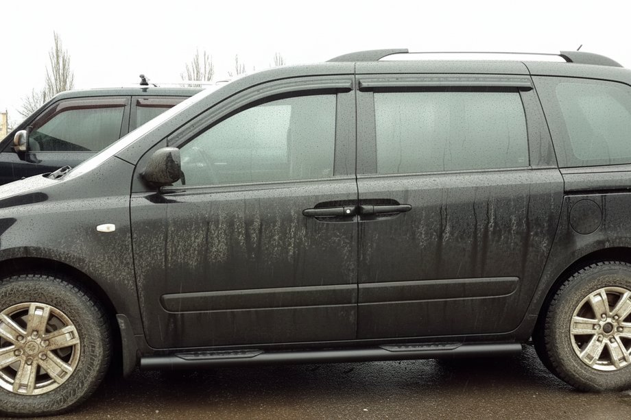 Kia Carnival 2002-2013 Seitliche Trittrohre Black (2 Stk., Edelstahl) Image