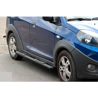 Seitenschutzrohre Black (2 Stk., Edelstahl) Chery Beat 2009-2015 Foto 2