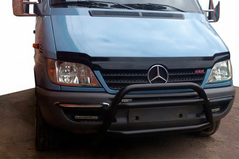 Mercedes Sprinter W901/902/903/904/905 1995–2006 Frontbügel WT022 Schwarz (Edelstahl) Image