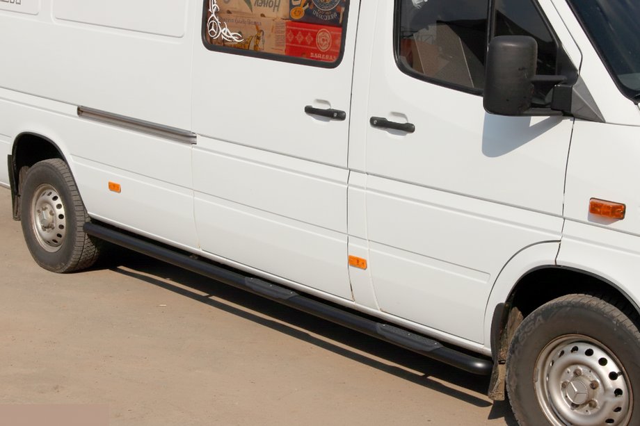 Volkswagen LT 1995-2006 Seitenschutzrohre Black (2 Stk., Edelstahl) Mittlerer Radstand, Ø60 Image