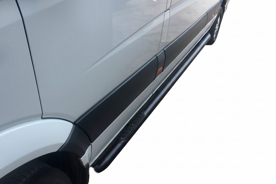 Volkswagen Crafter 2006-2016 Seitenschutzrohre Black (2 Stk., Edelstahl) d70, Lang-ExtraLang Foto 5