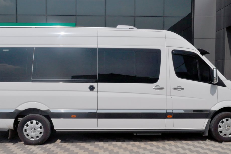 Volkswagen Crafter 2006-2016 Seitenschutzrohre Black (2 Stk., Edelstahl) d70, Lang-ExtraLang Foto 3