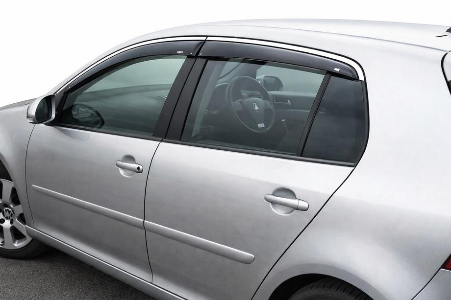 Volkswagen Golf 5 2003-2009 Windabweiser mit Chromleiste (HB, 4 Stk, Niken) Image
