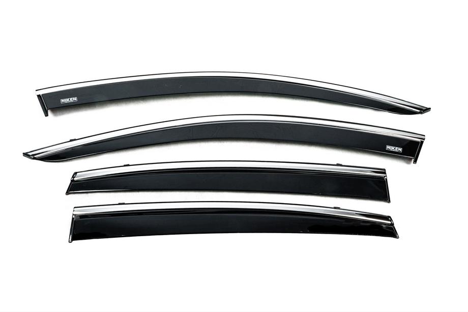 Subaru XV 2017-2023 Windabweiser mit Chromleiste (4 Stk, Niken) Image