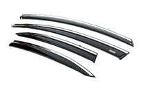 Honda Civic Sedan VIII 2006-2011 Windabweiser mit Chromleiste (4 Stk, Niken) Foto 2