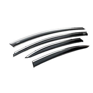 Windabweiser mit Chromleiste (4 Stk, Niken) Honda Civic Sedan VIII 2006-2011 Foto 3