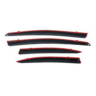 Windabweiser mit Chromleiste (4 Stk, Niken) Honda Civic Sedan VIII 2006-2011 Foto 4