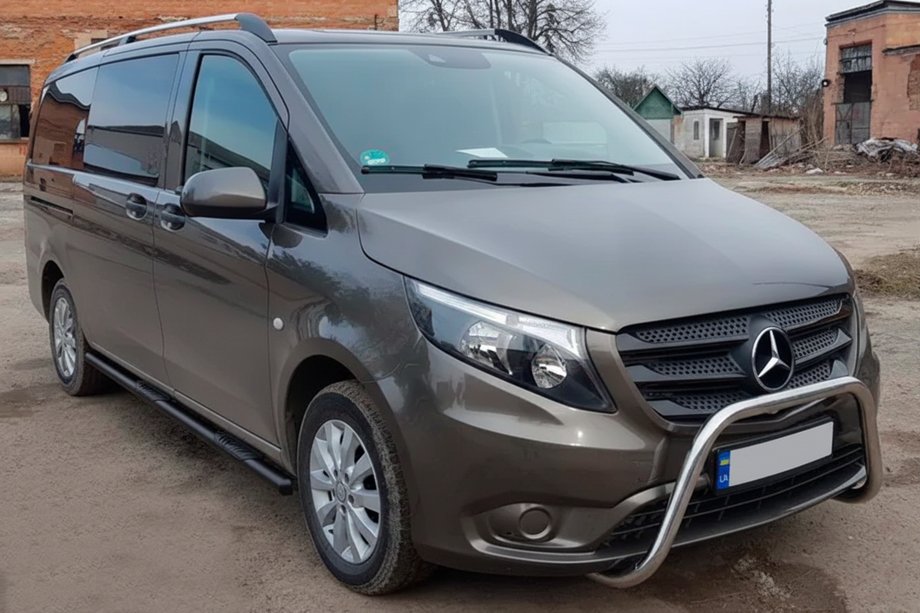 Mercedes Vito/V-class W447 2014- Seitenschutzrohre Black (2 Stk., Edelstahl) Image