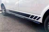 Volkswagen T5 Transporter 2003-2010 Seitliche Trittrohre Black (2 Stk., Edelstahl) 60mm, Langversion Foto 3