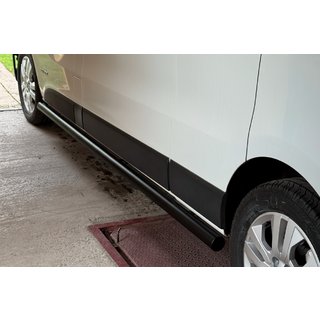 Seitenschutzrohre BB002 Schwarz (2 Stk., Edelstahl) Opel Vivaro 2001–2015 Foto 2