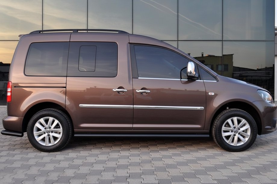 Volkswagen Caddy 2015-2020 Seitenschutzrohre BB001 Schwarz (2 Stk., Edelstahl) d60, Standardbasis Foto 9