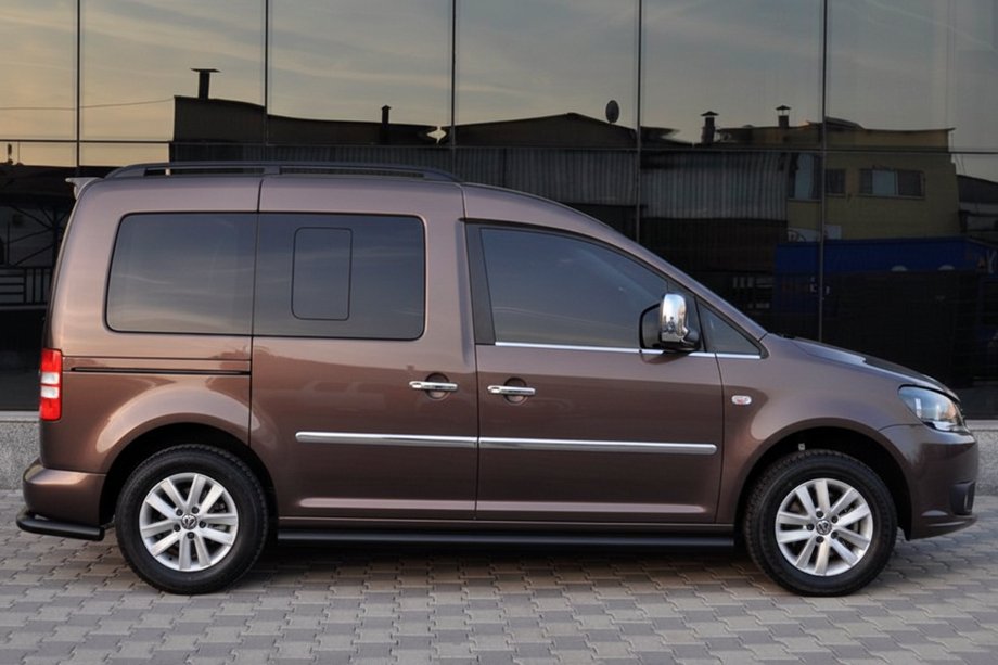 Volkswagen Caddy 2015-2020 Seitenschutzrohre BB001 Schwarz (2 Stk., Edelstahl) d60, Standardbasis Foto 10