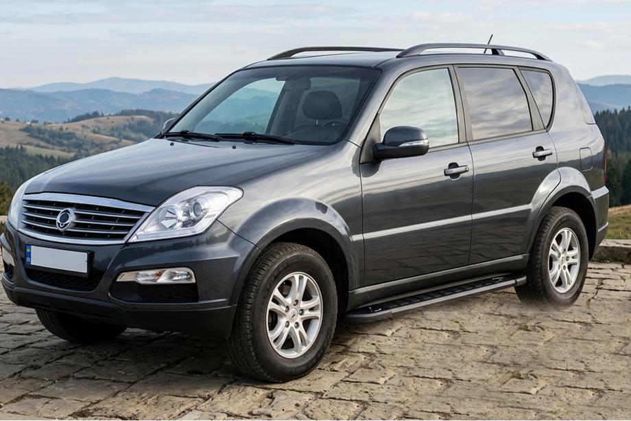 SsangYong Rexton I 2001-2017 Seitenschweller RedLine Black (2 Stk., Aluminium) Image