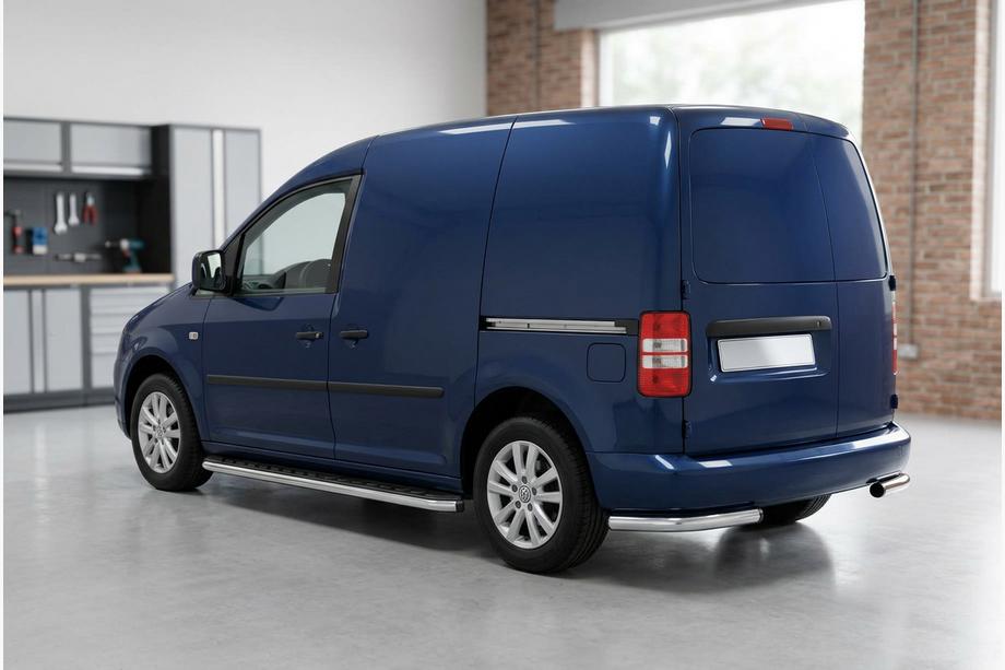 Volkswagen Caddy 2004-2010 Trittbretter Maydos V1 (2 Stk., Aluminium & Edelstahl) Standardbasis Image