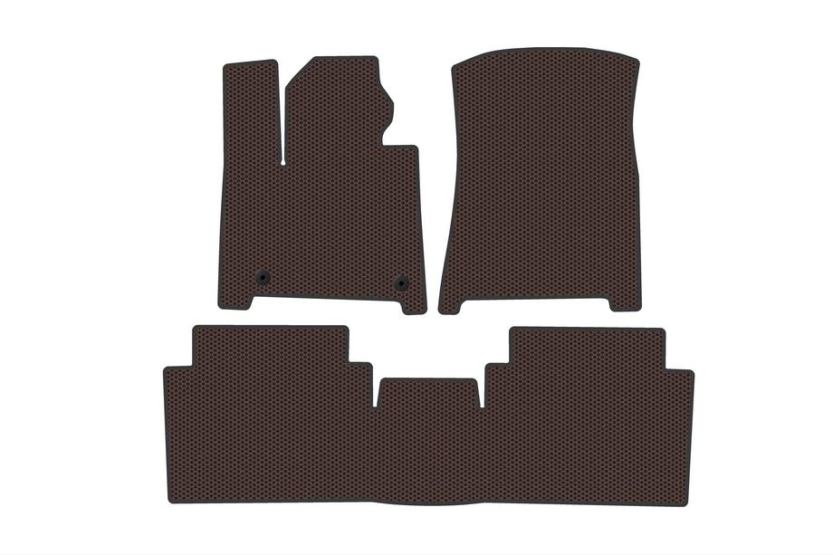 Hyundai Santa Fe 5 2023- Gummimatten Carsuit (2 Reihen, Braun) Image