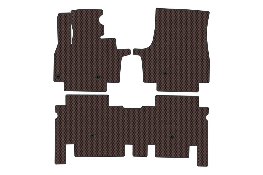KIA EV9 Gummimatten Carsuit (2 Reihen, Braun) Image