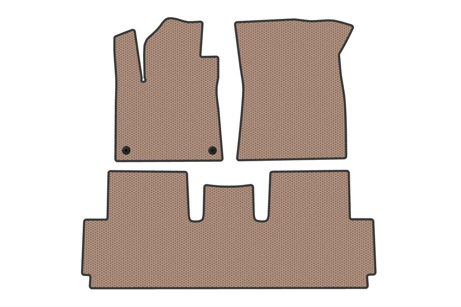 Citroen C-4 Picasso 2013–2022 Gummifußmatten Carsuit (für Grand, 2 Reihen, Beige) Image