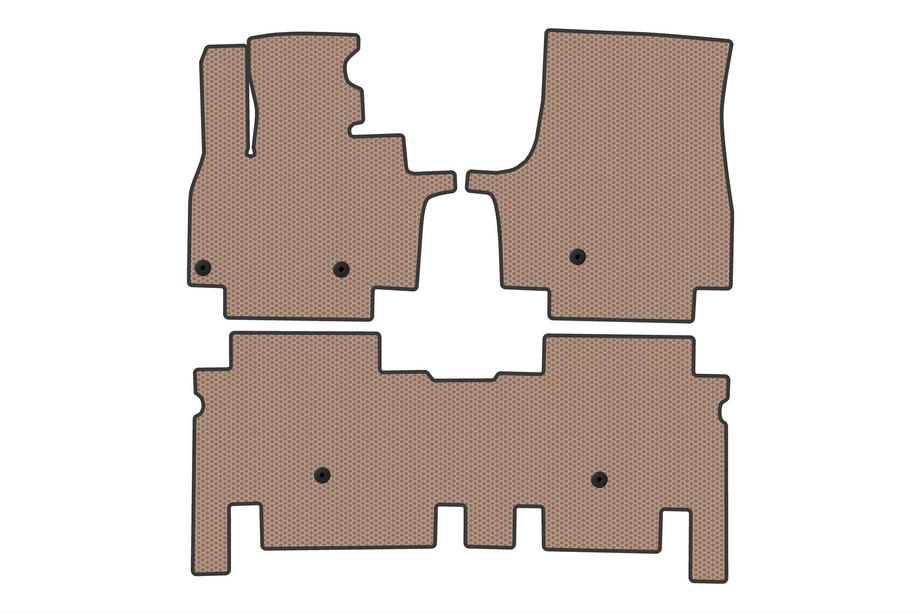 KIA EV9 Gummimatten Carsuit (2 Reihen, Beige) Image