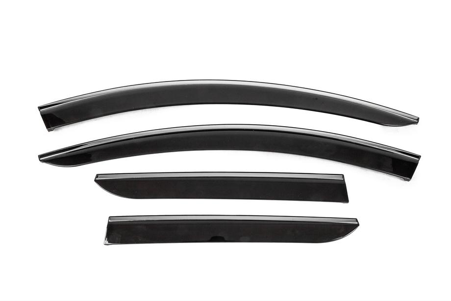 Dacia Duster 2018-2024 Windabweiser mit Chromleisten (4 Stk., Sunplex Chrome) Image