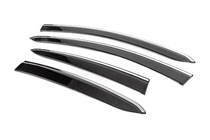 Fiat Linea 2006-2018 Windabweiser mit Chromleisten (4 Stk., Sunplex Chrome) Foto 2