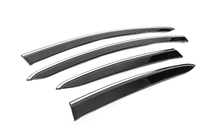 Fiat Linea 2006-2018 Windabweiser mit Chromleisten (4 Stk., Sunplex Chrome) Foto 3