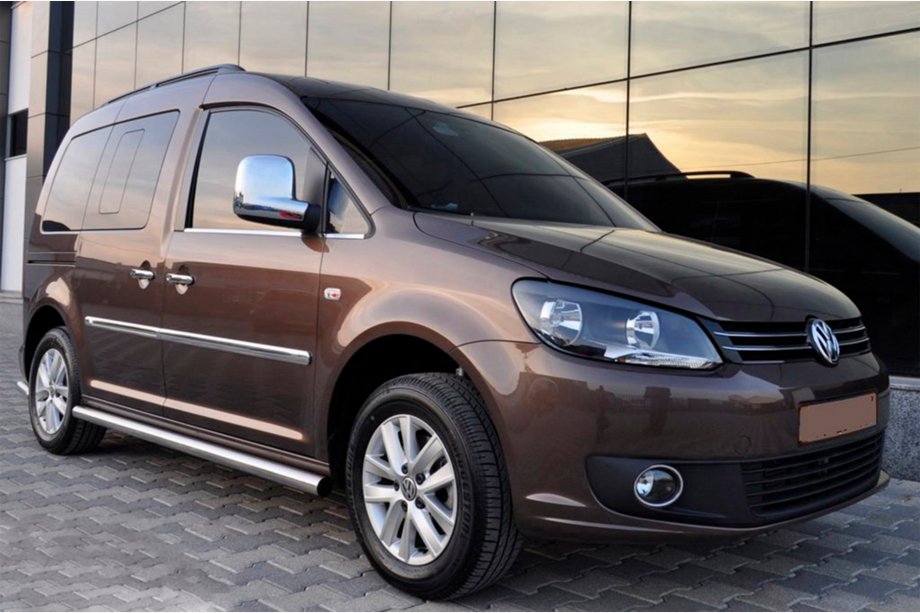 Volkswagen Caddy 2020- Seitliche Rohre BB001 (2 Stk., Edelstahl) d60, Maxi Basis Image
