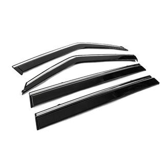 Windabweiser mit Chromleiste Niken Luxury (4 Stk) Nissan Patrol Y62 2010-2024 Foto 3