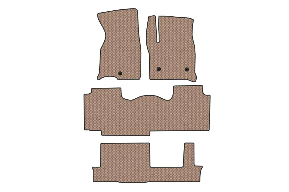Chevrolet Tahoe 2020- Gummimatten Carsuit (3 Reihen, Beige) Image