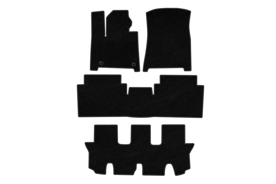 Hyundai Santa Fe 5 2023- Textil Fußmatten Classic (3 Reihen, Schwarz) Image