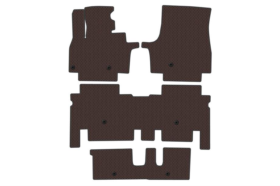 KIA EV9 Gummimatten Carsuit (3 Reihen, Braun) Image