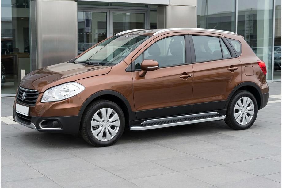 Suzuki SX4 S-Cross 2013-2016 Seitenschweller Tayga Grey (2 Stk., Aluminium) Image