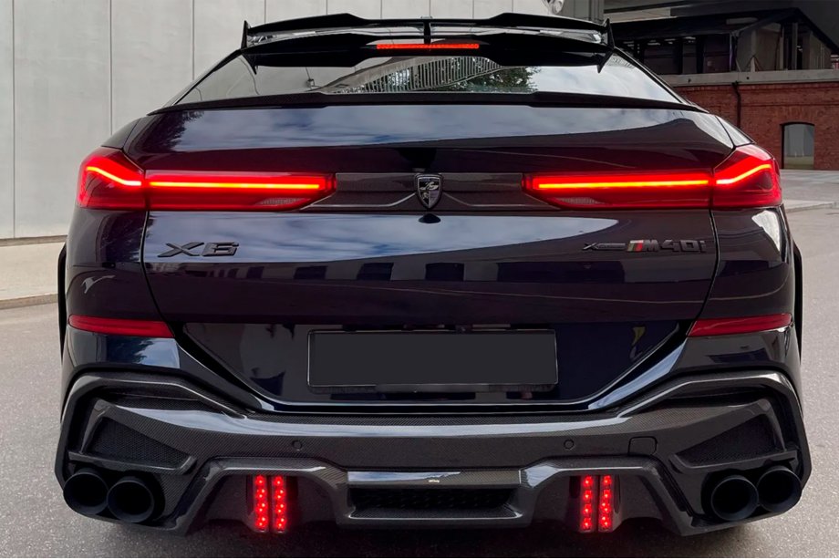 BMW X6 G06 2019–2027 Heckdiffusor mit Endrohren LRT (für M-Sport 2023+, Carbon) Foto 1