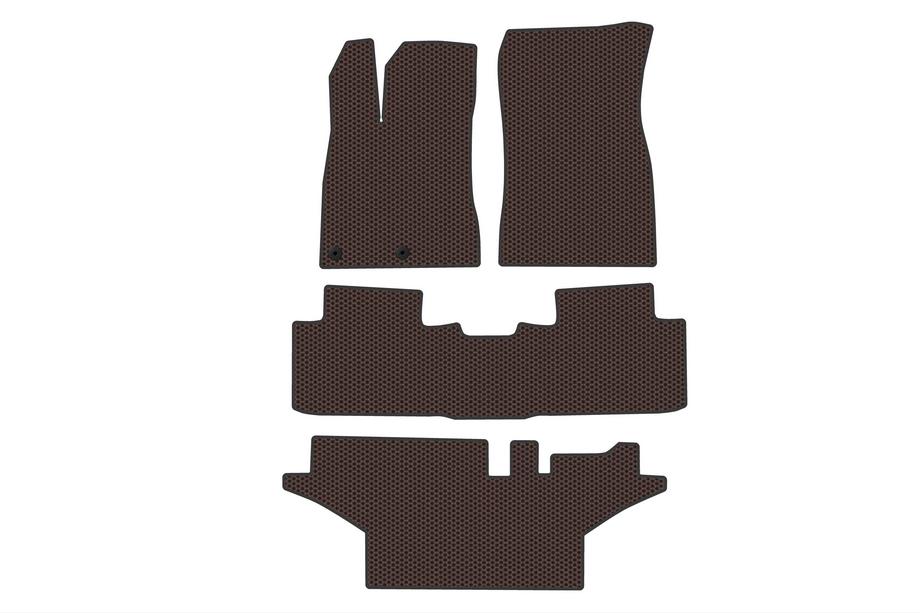Peugeot 5008 2024- Gummimatten Carsuit (3 Reihen, Braun) Image
