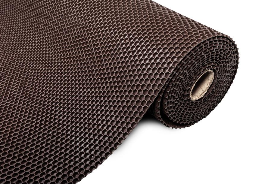 Gummimatte Zuschnitt 120x100 cm (Wabe, Braun) Foto 1