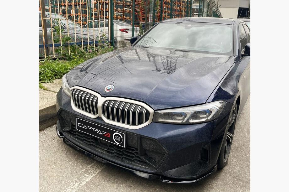 BMW 3 Series G20/G21 2018- Frontstoßstangenlippe Lip EuroCap V1 (für M-Performance 2022-, Schwarz Glanz) Image