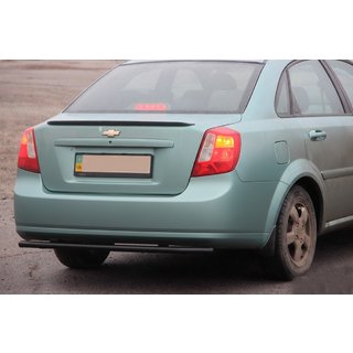Heckschutz AK002 Schwarz (42mm, Edelstahl) Chevrolet Lacetti 2003-2024 Foto 1
