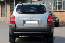 Hyundai Tucson JM 2004- Heckbügel AK002 Schwarz (Edelstahl) Foto 3