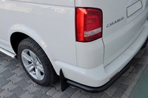 Volkswagen T5 Caravelle 2004-2010 Hintere Eckschutzrohre AK003 Schwarz (2 Stk., Edelstahl) Foto 8