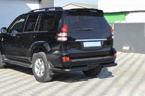 Toyota Land Cruiser Prado 120 2002-2009 Hintere Eckschutzrohre AK003 Schwarz (2 Stk., Edelstahl) Foto 3