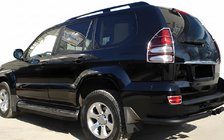 Toyota Land Cruiser Prado 120 2002-2009 Hintere Eckschutzrohre AK003 Schwarz (2 Stk., Edelstahl) Foto 1