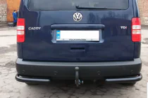 Volkswagen Caddy 2010-2015 Hintere Eckschutzrohre AK003 Schwarz (2 Stk., Edelstahl) Foto 3