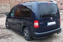 Volkswagen Caddy 2010-2015 Hintere Eckschutzrohre AK003 Schwarz (2 Stk., Edelstahl) Foto 4