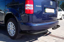 Volkswagen Caddy 2010-2015 Hintere Eckschutzrohre AK003 Schwarz (2 Stk., Edelstahl) Foto 9