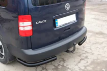 Volkswagen Caddy 2004-2010 Hintere Eckschutzrohre AK003 Schwarz (2 Stk., Edelstahl) Foto 5