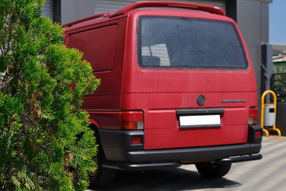 Volkswagen T4 Transporter 1990-2003 Hintere Eckschutzrohre AK003 Schwarz (2 Stk., Edelstahl) Foto 3