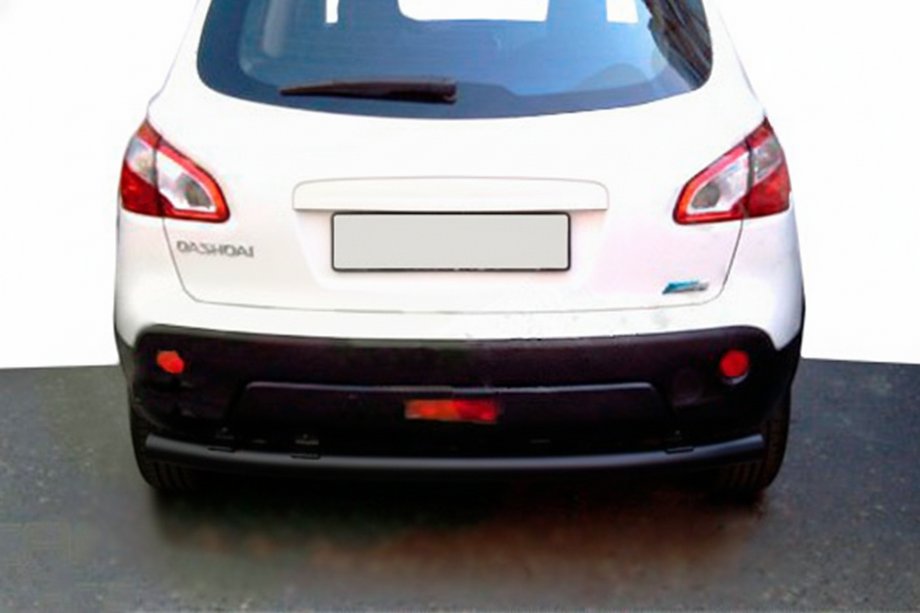Nissan Qashqai 2007-2010 Hinterer gerader Überrollbügel Black (Edelstahl) Image