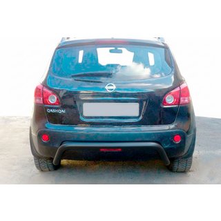 Hinterer Überrollbügel AK007 Schwarz (Edelstahl) Nissan Qashqai 2007-2010 Foto 1