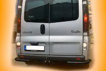 Renault Trafic 2001–2015 Hintere Eckschutzrohre AK003 Schwarz (Edelstahl) Foto 3